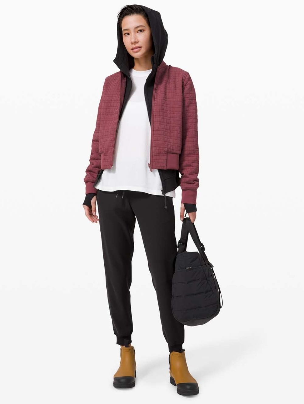 Lululemon Serene Travels Bomber Jacket Reversible In Color Chianti. Sz.6